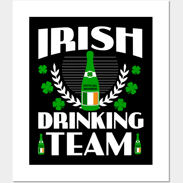 Irish Drinking Team St. Patrick's Day Gift Wall Art by DarkBruhh